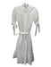 Evi Grintela Size Small White Cotton Short Sleeve Ruffled Collar Button Up Dress White / Small