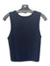 Kilte Size 1 Navy Blue Superfine Wool Scoop Neck Sleeveless Crop Top Navy Blue / 1