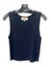 Kilte Size 1 Navy Blue Superfine Wool Scoop Neck Sleeveless Crop Top Navy Blue / 1