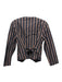 Doen Size XS Black & Brown Cotton Button Up Vertical Stripes Long Sleeve Top Black & Brown / XS