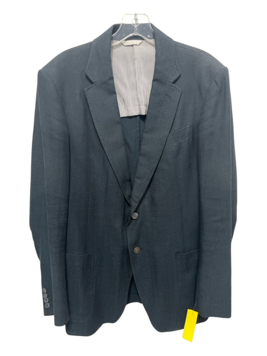 Armani AS IS Black Wool Blend Solid 2 Button Men's Blazer 40