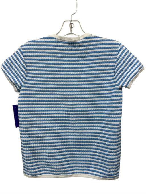 High Sport Size XS Blue & White No Fabric Tag Short Sleeve Horizontal Stripe Top Blue & White / XS
