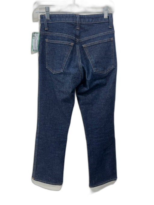Khaite Size 24 Dark Wash Cotton Blend Denim Mid Rise Straight Leg Jeans Dark Wash / 24