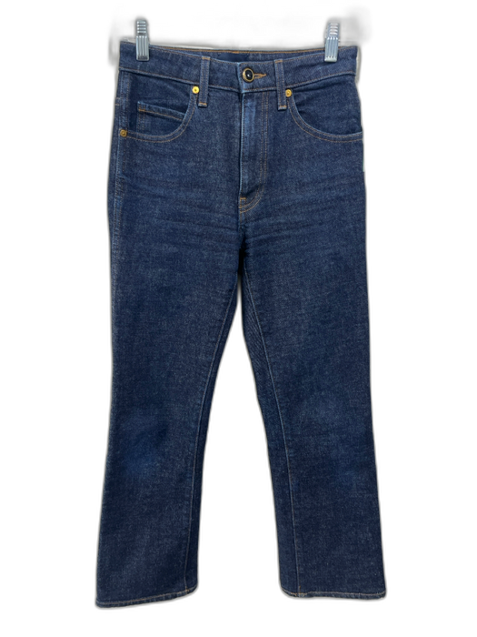 Khaite Size 24 Dark Wash Cotton Blend Denim Mid Rise Straight Leg Jeans Dark Wash / 24