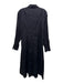 Three Graces Size 8 Black Cotton Long Sleeve Collared 1/2 Button Front Dress Black / 8