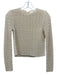 BA & SH Size 0 Cream White Cotton Blend Open Knit Long Sleeve Button Back Top Cream White / 0