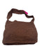 Nananita Brown Cotton One Strap Magnetic Clasp Crochet Hand Bag Brown / S