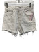 Agolde Size 23 White Cotton Denim Button Fly Raw Hem Pockets Shorts White / 23