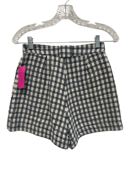 Lisa Marie Fernandez Size 1/S Blue & White Cotton & Polyamide Plaid Short Set Blue & White / 1/S