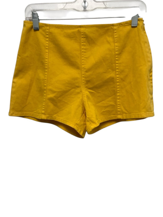 J Crew Size 0 Yellow Cotton Blend High Rise Paneled High Cut Shorts Yellow / 0