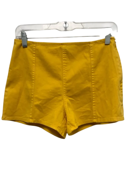 J Crew Size 0 Yellow Cotton Blend High Rise Paneled High Cut Shorts Yellow / 0