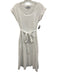 La Ligne Size XS White Cotton Cap Sleeve cuff sleeves Pockets Midi Dress White / XS