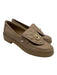 Chanel Shoe Size 37 Light Brown Leather Quilted Turn Lock Almond Toe Loafers Light Brown / 37