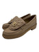 Chanel Shoe Size 37 Light Brown Leather Quilted Turn Lock Almond Toe Loafers Light Brown / 37
