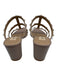 Valentino Garavani Shoe Size 37.5 Taupe Pink Leather Cage Rock Studs Sandals Taupe Pink / 37.5