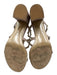 Valentino Garavani Shoe Size 37.5 Taupe Pink Leather Cage Rock Studs Sandals Taupe Pink / 37.5
