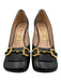 Gucci Shoe Size 37 Black Leather Square Toe Horse Bit Block Heel Loafer Pumps Black / 37