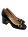 Gucci Shoe Size 37 Black Leather Square Toe Horse Bit Block Heel Loafer Pumps Black / 37