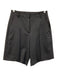 Banana Republic Size 0 Black Wool & Spandex Zip Fly High Rise Pleat Shorts Black / 0