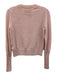 Guest in Residence Size XS Light Pink Cashmere Long Sleeve Textured Sweater Light Pink / XS