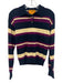 Guest in Residence Size XS Navy Blue, Purple, Ivory Cashmere Long Sleeve Sweater Navy Blue, Purple, Ivory / XS