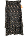 Anna Mason Size S Black & Multi Pockets Floral Jacquard Ruffle Tier Midi Skirt Black & Multi / S