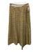 Jil Sander Navy Size 36 Yellow, Brown, Black Cotton Stripe Pleat Midi Skirt Yellow, Brown, Black / 36