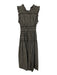 Doen Size XS Black & Cream Organic Cotton Sleeveless Gingham Check Maxi Dress Black & Cream / XS