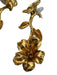 Oscar de la Renta Gold Tone Metal Post Back Flower Drop Earrings Gold Tone
