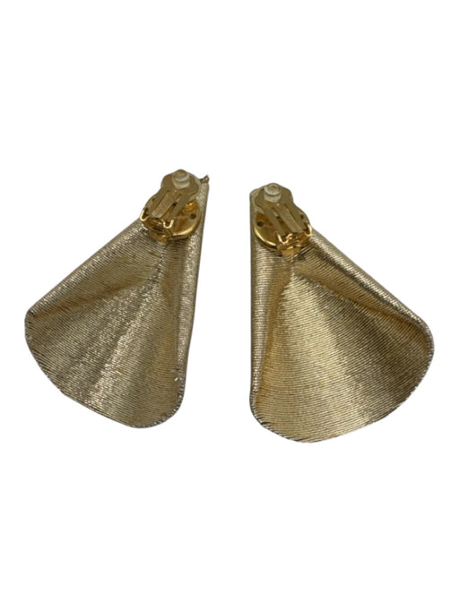 Rebecca De Ravenel Gold Tone Thread Cone shape Clip On Earrings Gold Tone
