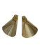 Rebecca De Ravenel Gold Tone Thread Cone shape Clip On Earrings Gold Tone
