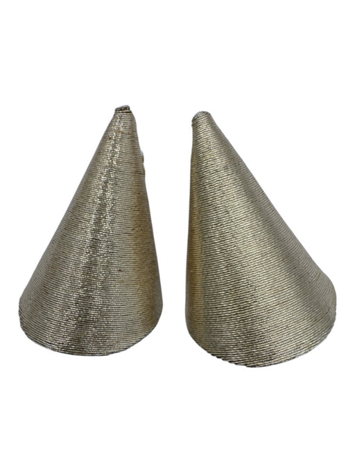 Rebecca De Ravenel Gold Tone Thread Cone shape Clip On Earrings Gold Tone