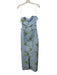Lula Kate Size 4 Blue, Green, White Sleeveless Floral Midi Fold Over Dress Blue, Green, White / 4