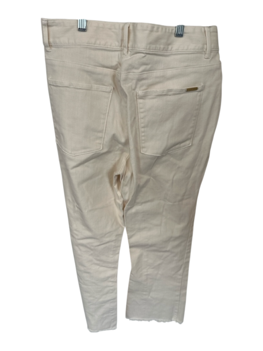 Spartina Size 12 Cream Cotton Denim Front Pockets Straight Leg Jeans Cream / 12