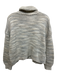 Cinq a Sept Size XS Beige, White, Gray Wool Blend Long Sleeve Striped Sweater Beige, White, Gray / XS