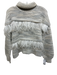Cinq a Sept Size XS Beige, White, Gray Wool Blend Long Sleeve Striped Sweater Beige, White, Gray / XS