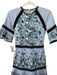 AMUR Size 0 Blue, Black & Green Cotton Blend Striped Embroidered Dress Blue, Black & Green / 0