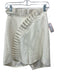 Mulla Size L Cream White Polyester Pleated Ruffle Back Zip Shorts Cream White / L