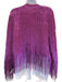 Rachel Zoe Size XS Purple Rayon Blend Metallic Thread Fringe Open Front Jacket Purple / XS