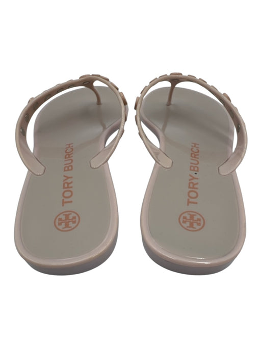 Tory Burch Shoe Size 7 Blush Beige Synthetic Upper Jelly Logo Detail Sandals Blush Beige / 7