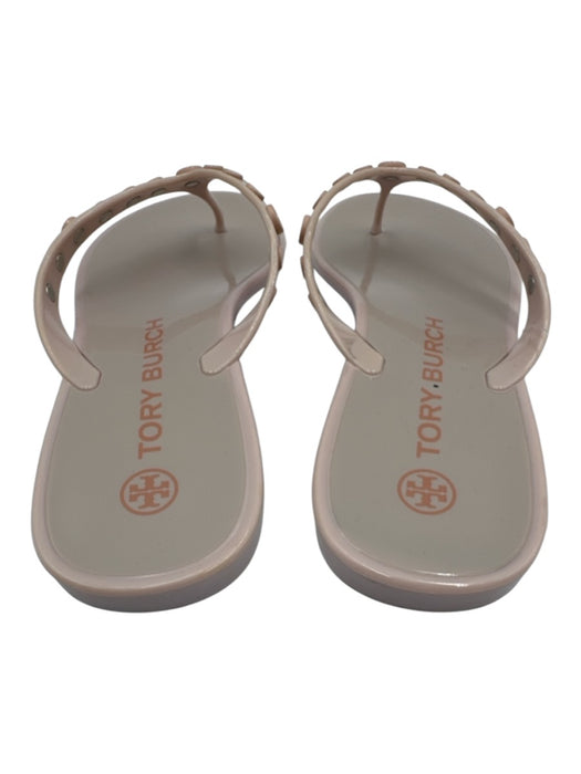 Tory Burch Shoe Size 7 Blush Beige Synthetic Upper Jelly Logo Detail Sandals Blush Beige / 7