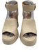 Paloma Barcelo Shoe Size 37 Beige Leather Upper Ankle Buckle Platform Sandals Beige / 37