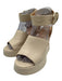 Paloma Barcelo Shoe Size 37 Beige Leather Upper Ankle Buckle Platform Sandals Beige / 37