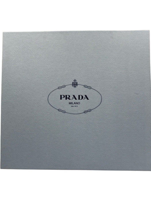 Prada Shoe Size 36.5 Aqua Green Satin Upper Logo Plate Ankle Buckle Sandals Aqua Green / 36.5