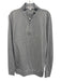 Peter Millar Size L Gray Cotton Solid Quarter Zip Men's Long Sleeve Shirt Gray / L