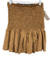 Misa Size S Gold Polyester & Nylon High Rise smocked pleats Skirt Gold / S