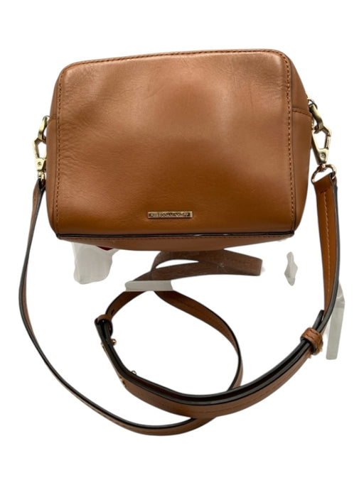 Rebecca Minkoff Camel Brown Leather Gold hardware Crossbody Tassel Purse Camel Brown