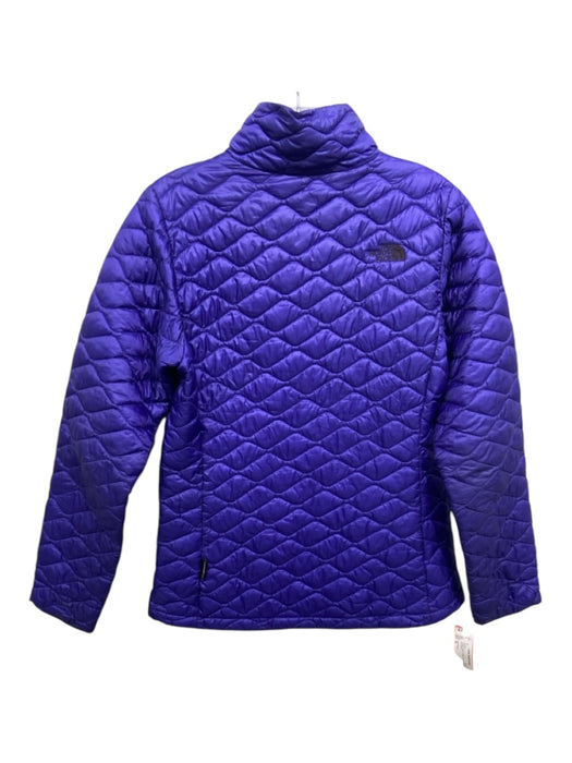 North Face Size M Purple Nylon Quilted Zip Up high neck Jacket Purple / M