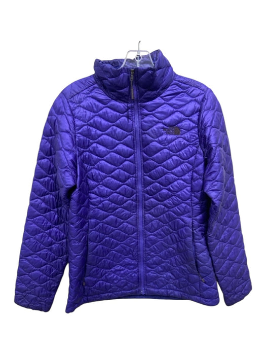 North Face Size M Purple Nylon Quilted Zip Up high neck Jacket Purple / M