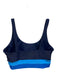 Beach Riot Size M Blue & Navy Polyester Ribbed Scoop Neck Bra Blue & Navy / M